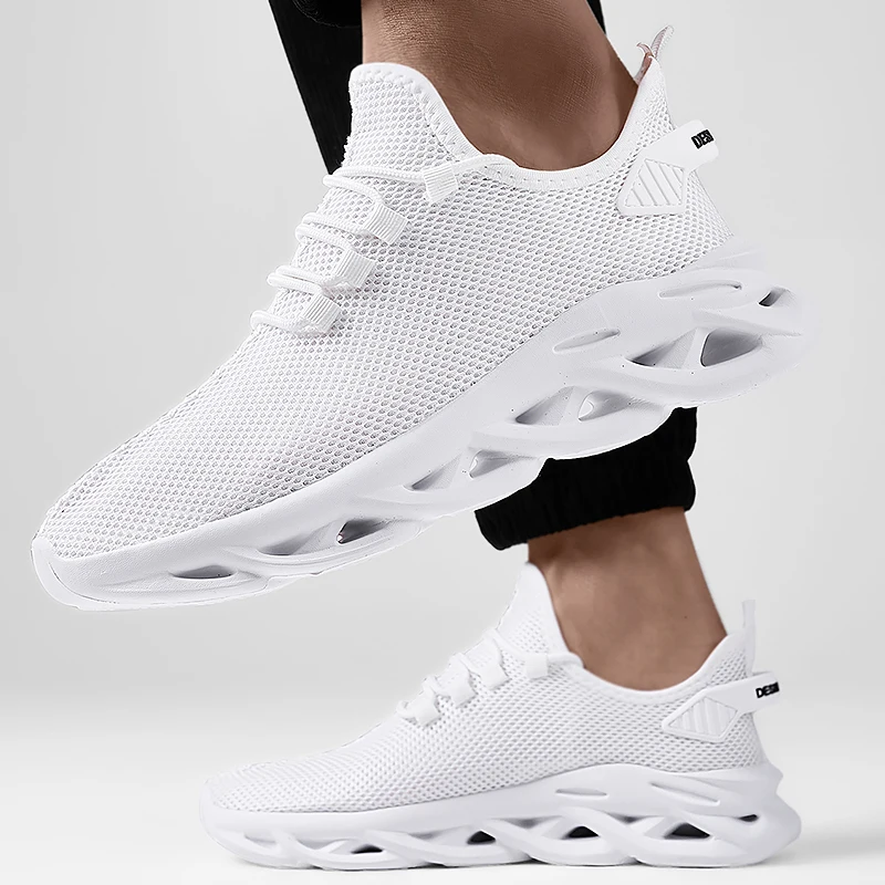 Summer Men Casual Sports Running Shoes Breathable Lightweight Sneakers Outdoor Mesh Black Athletic Jogging Tennis Walking Shoe - Image 3
