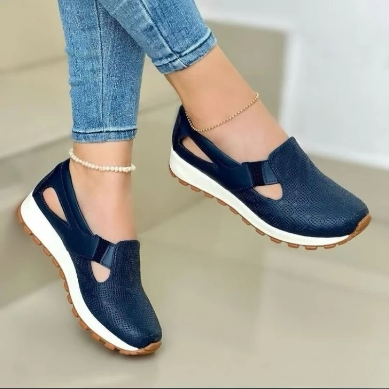 Mesh Women's Loafers Spring Summer Casual Sneakers Comfortable Slip-on Women's Vulcanized Shoes Flat Sneakers Zapatos De Mujer - Image 3