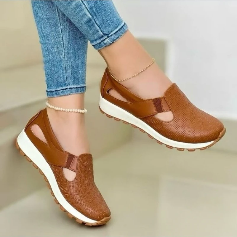Mesh Women's Loafers Spring Summer Casual Sneakers Comfortable Slip-on Women's Vulcanized Shoes Flat Sneakers Zapatos De Mujer - Image 5