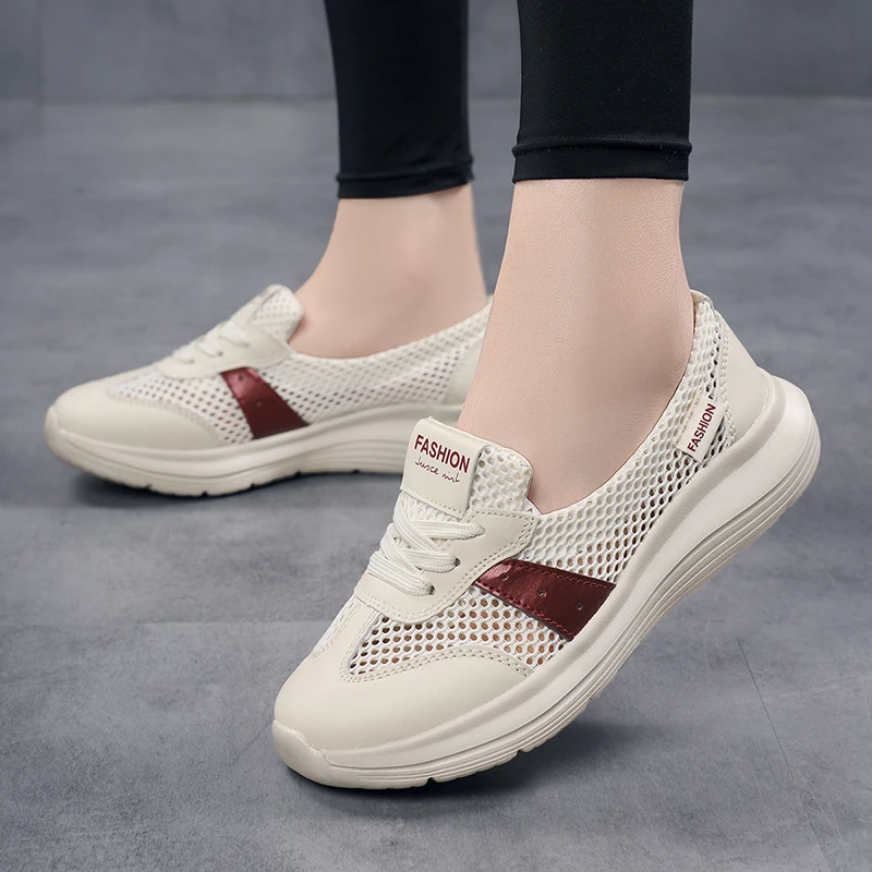 New Summer Refreshing Mesh Casual Shoes Simple and Balanced Cushioning and Elastic Lightweight Running Shoes Womens Sizes 35-42 - Image 5