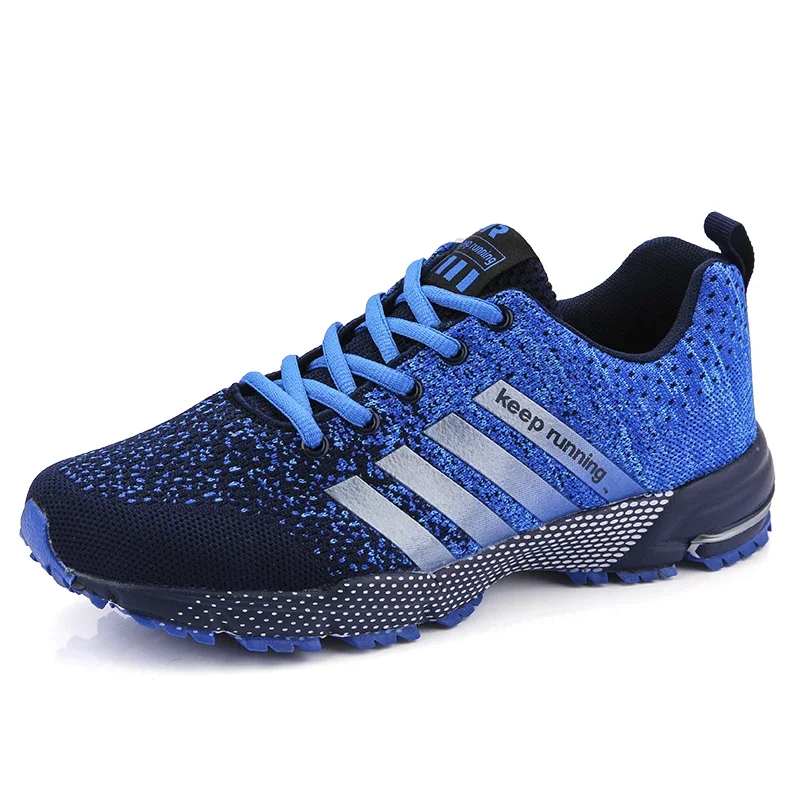 New men's and women's flying mesh surface spring summer breathable casual sports shoes flat vulcanized couple running big size48 - Image 2