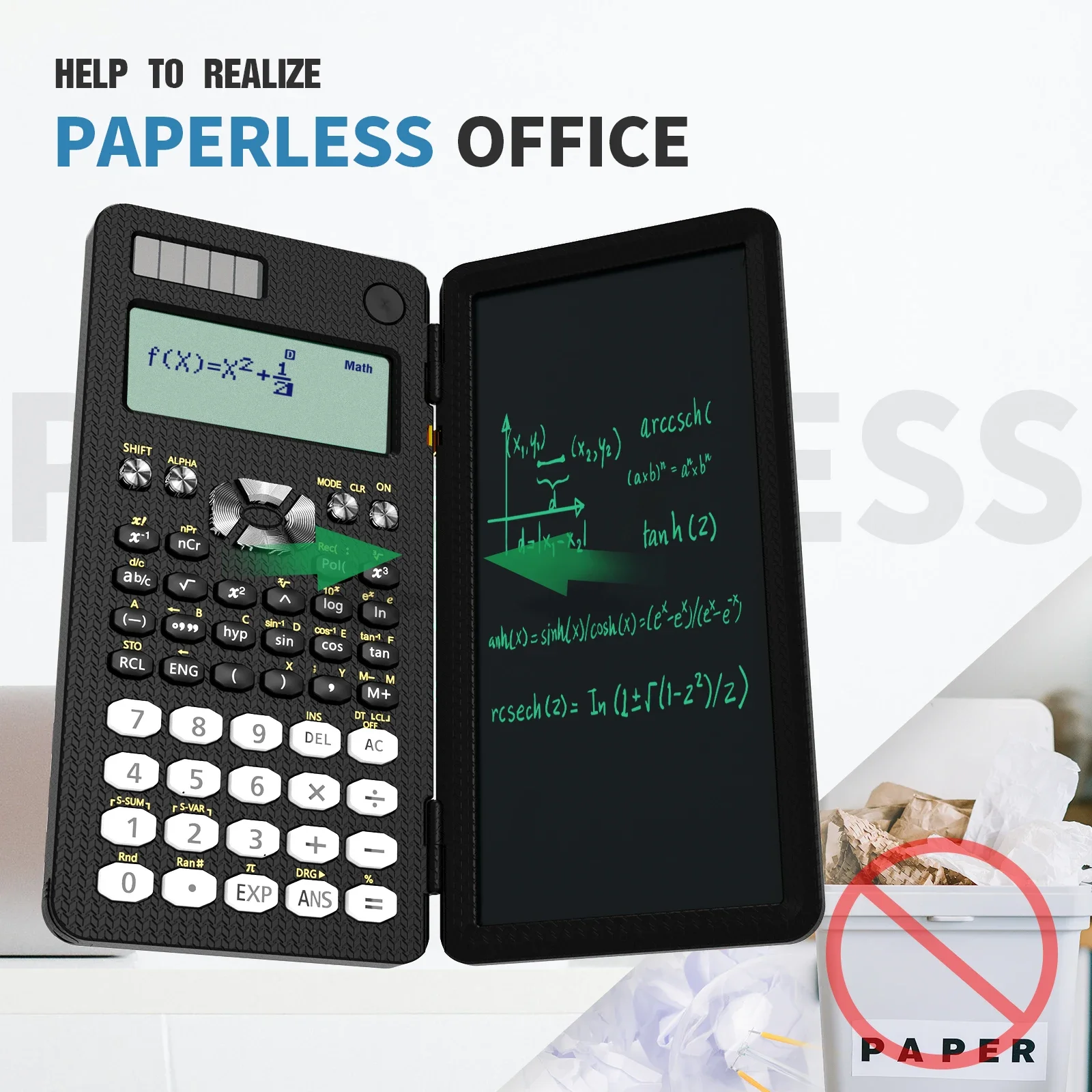 Mini Scientific Calculator with Writing Tablet Calculators Notepad Memo Office Electronics School Supplies 991es Ms EX 82ms NEW - Image 4