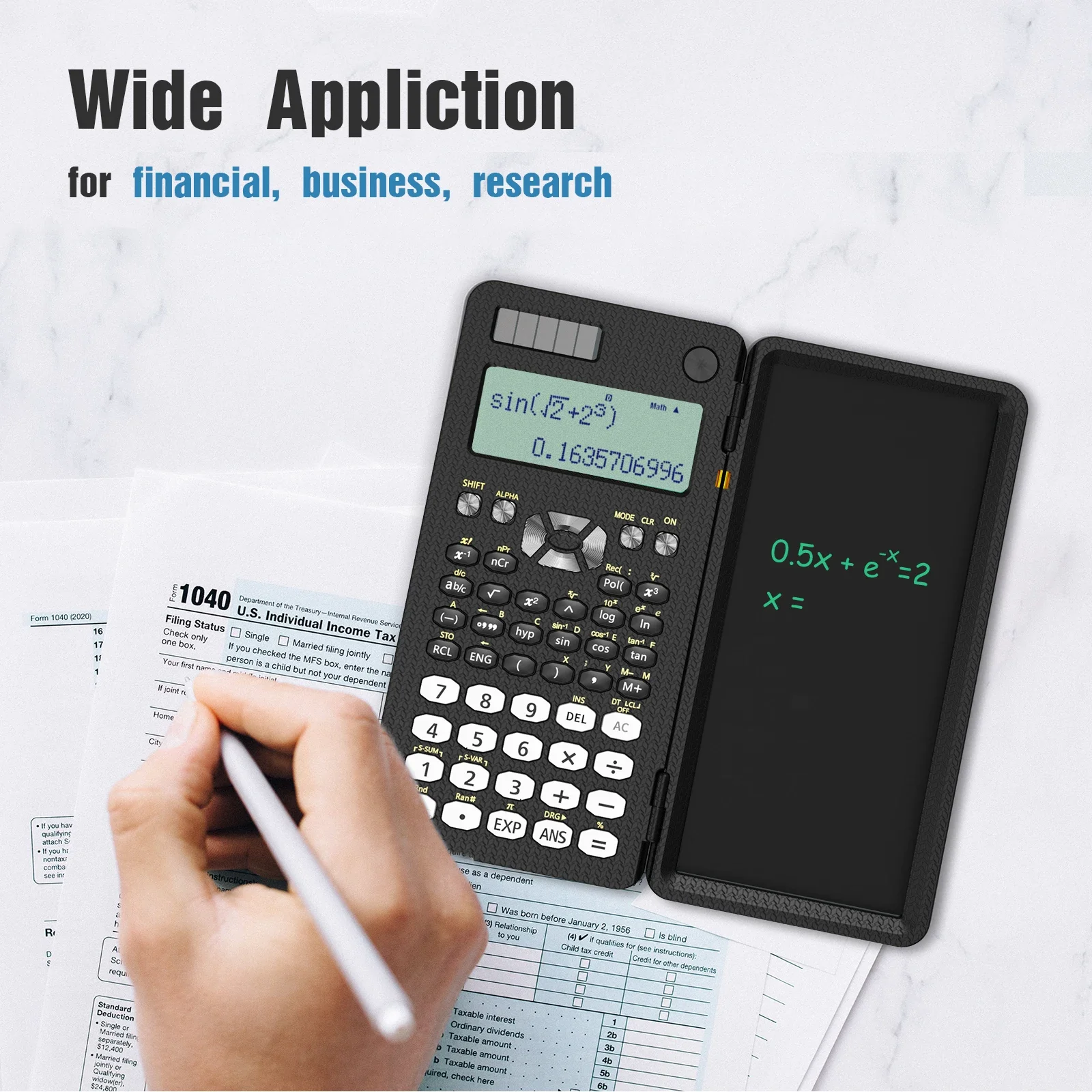 Mini Scientific Calculator with Writing Tablet Calculators Notepad Memo Office Electronics School Supplies 991es Ms EX 82ms NEW - Image 6