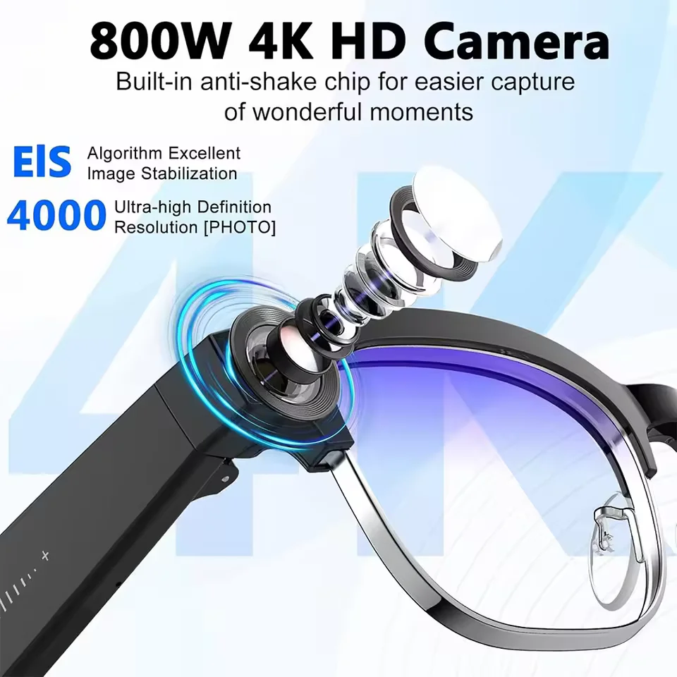 2026New 800W Pixel Camera Smart Glasses Men Video Recording AI Photo Recognition Bluetooth Call Voice Translation Sunglasses Man - Image 2