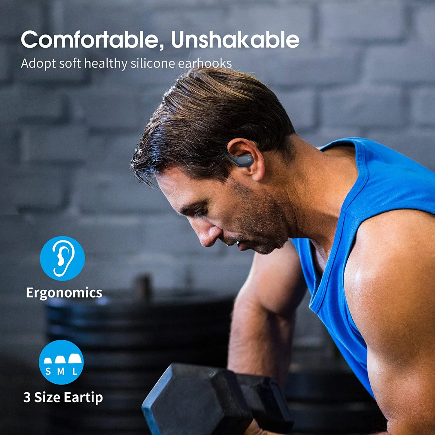 BX17 Bluetooth Earphones Tws Ear Hook Bluetooth 5.3 Running Sports Stereo Buttons Control With Microphone Wireless Headphones - Image 3