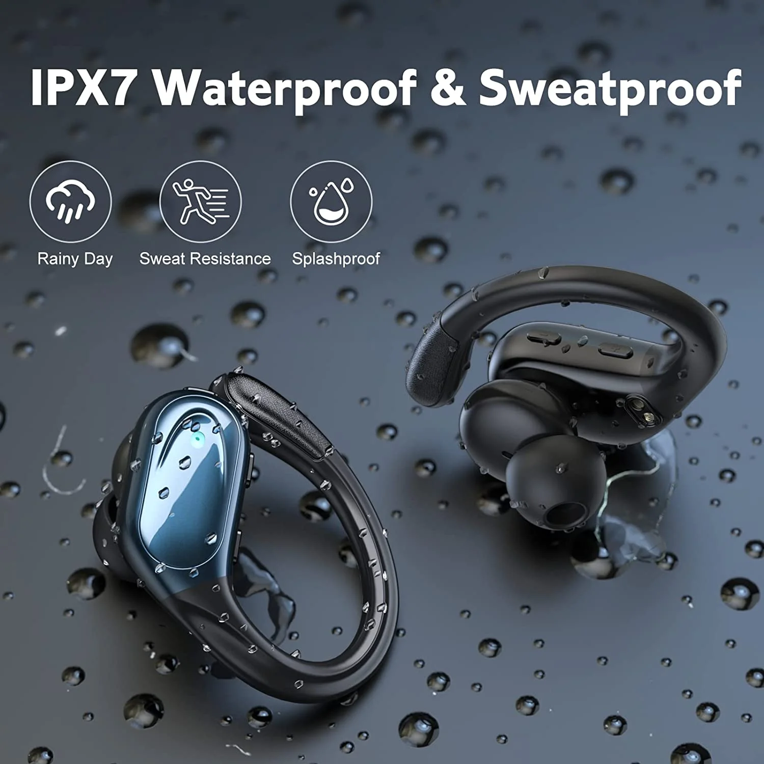 BX17 Bluetooth Earphones Tws Ear Hook Bluetooth 5.3 Running Sports Stereo Buttons Control With Microphone Wireless Headphones - Image 4