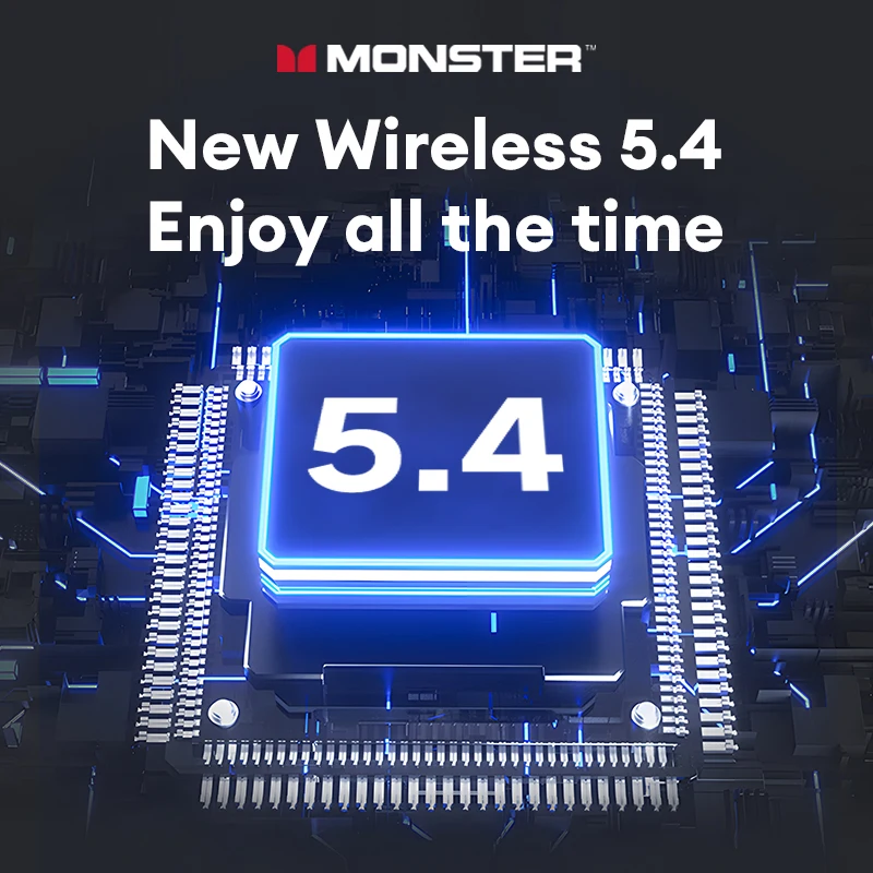 Monster MQT52 Wireless Bluetooth 5.4 Earphones Long Battery Life Gaming Headphones Dual Mode HIFI Stereo Sound Headset With Mic - Image 6