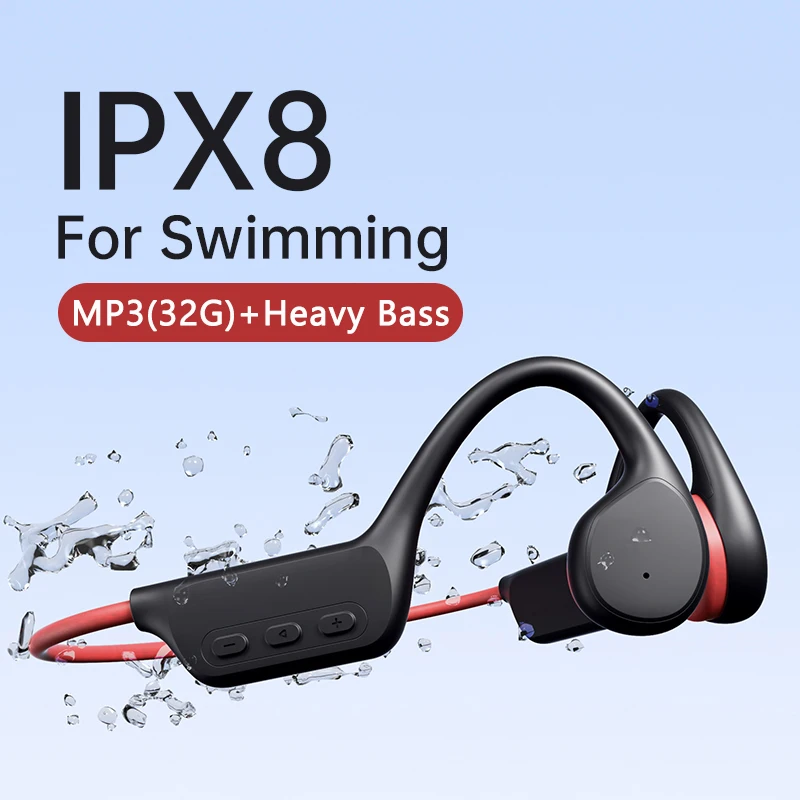Bone Conduction Earphones Bluetooth Wireless IPX8 Waterproof MP3 Player Hifi Ear-hook Headphone With Mic Headset For Swimming - Image 6