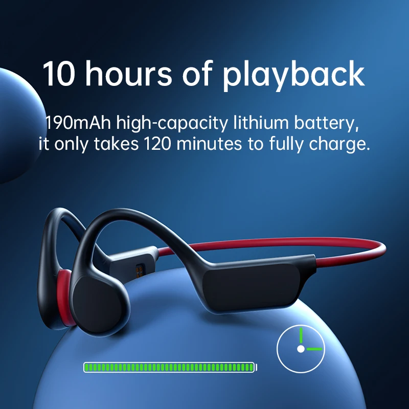 Bone Conduction Earphones Bluetooth Wireless IPX8 Waterproof MP3 Player Hifi Ear-hook Headphone With Mic Headset For Swimming - Image 2