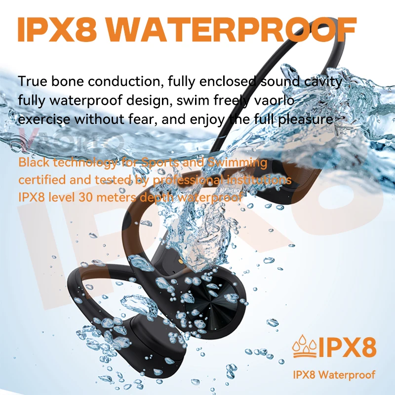 Bone Conduction Bluetooth 5.4 Earphones Wireless IPX8 Waterproof Headset 32GB Memory MP3 Player for Swimming Ear-hook With Mic - Image 2