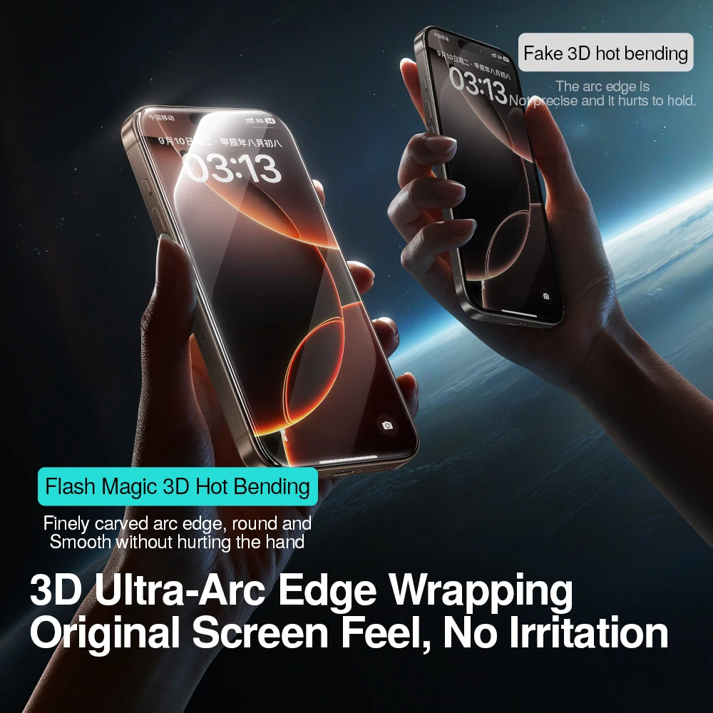 SmartDevil Hot-bending Screen Protector for iPhone 16 Pro Max 16 Pro Dust-free Cabin HD Tempered Glass Film for iPhone 15 14 13 - Image 3