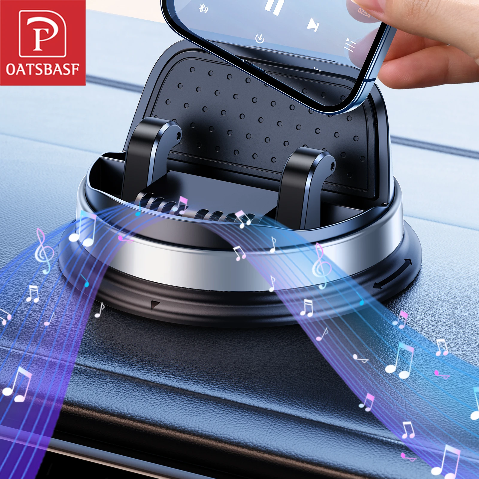 Oatsbasf 360° Rotation Car Phone Holder Tablet Stand Universal Car Bracket Mobile Accessories Auto-Clanp Phone Support Holder