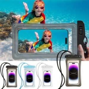 Floating Waterproof Phone Pouch Universal Water Resistant Phone Case Under 7.2 Inches Phone Dry Bag Essential for Water Sport