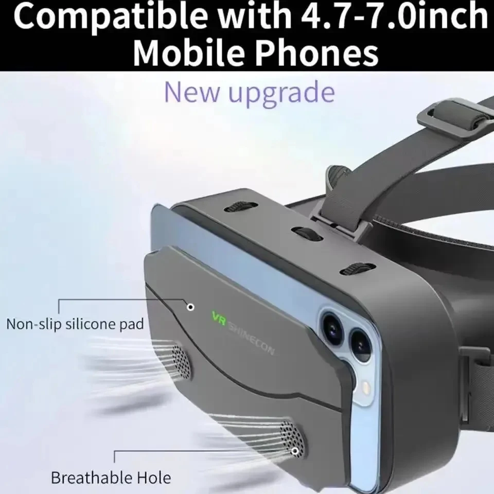 3D Virtual Reality VR Glasses Headset Devices Helmet Lenses Goggles Smart For Smartphones Phone Cell Mobile Game Viar Viewer Set - Image 4