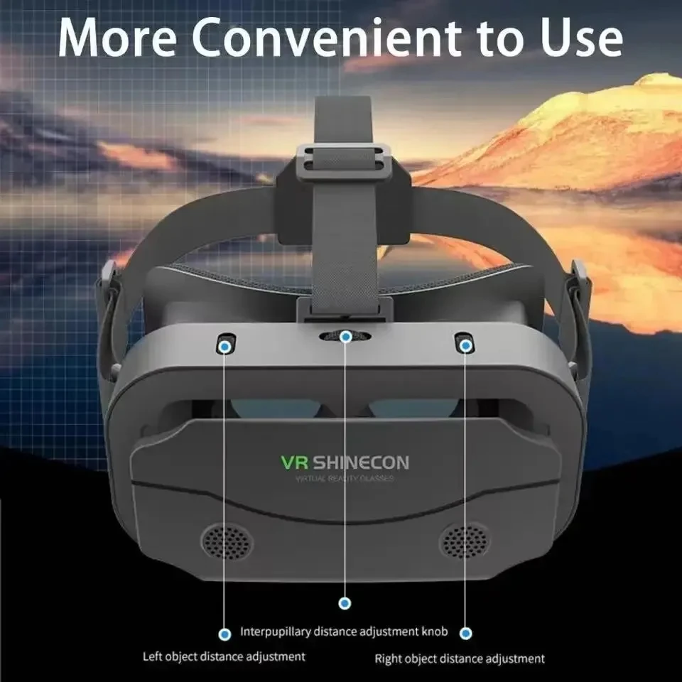 3D Virtual Reality VR Glasses Headset Devices Helmet Lenses Goggles Smart For Smartphones Phone Cell Mobile Game Viar Viewer Set - Image 3