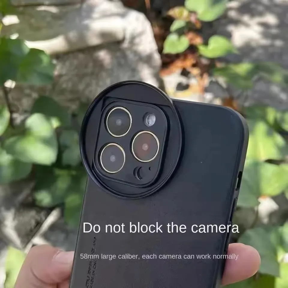 58MM Thread Filter Interface Phone Lens Case With Universal CPL UV FLD Filter For iPhone 12 13 14 15 Pro Max 16 Plus Pro Max - Image 2