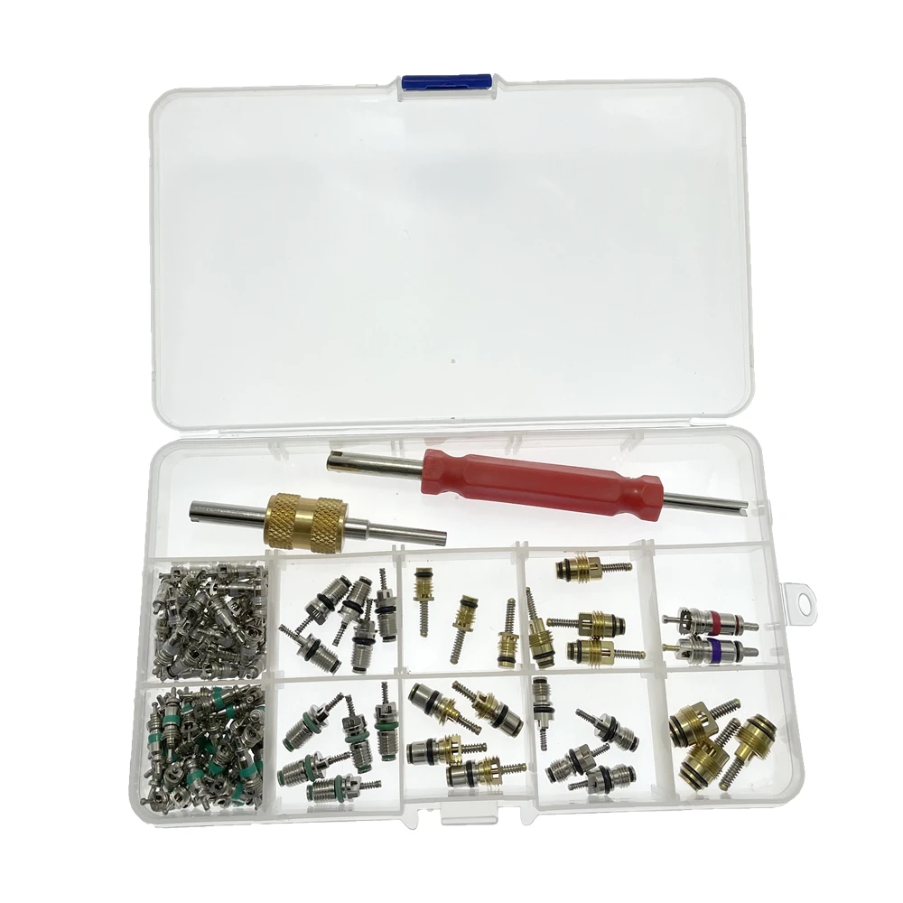 102Pcs Car Air Conditioner Valve Cores Assortment A/C AC Shrader Valve Core & Tool R134 R12 HVAC Valves Kit Auto Accessories - Image 3