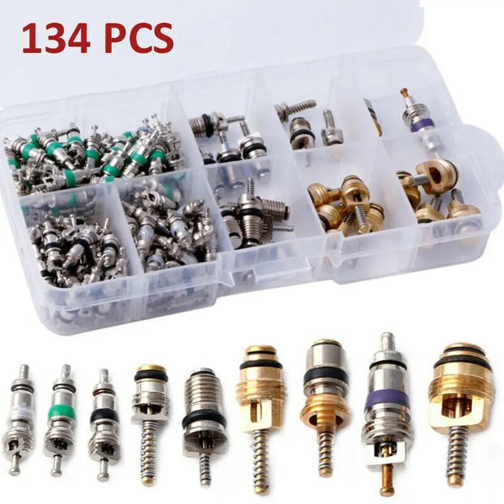 102Pcs Car Air Conditioner Valve Cores Assortment A/C AC Shrader Valve Core & Tool R134 R12 HVAC Valves Kit Auto Accessories - Image 5