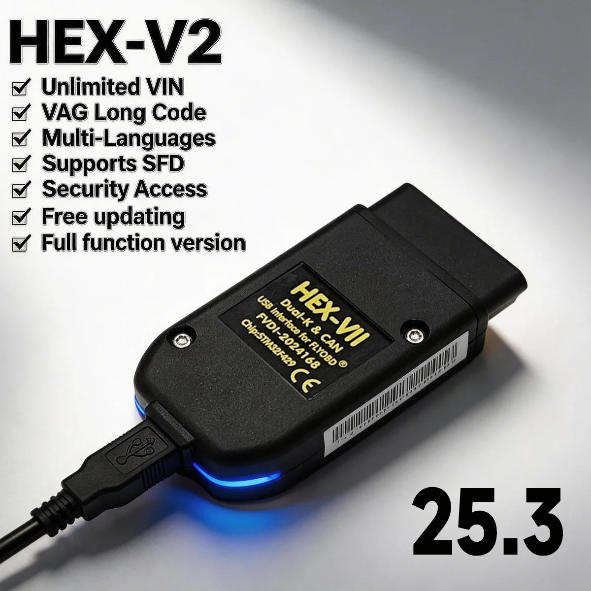 For VCDS VAG COM 2025 full version HEX V2 Update Multi-Language For VCDS hex v2 vagcom Car Diagnostics Tools VAG Scanner