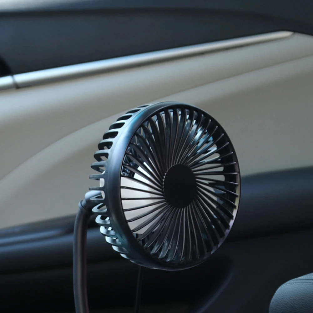 USB Powerful Quiet Car Cooling Fan Rotatable Portable Car Cup Holder Fan for Car Van Truck SUV RV - Image 5