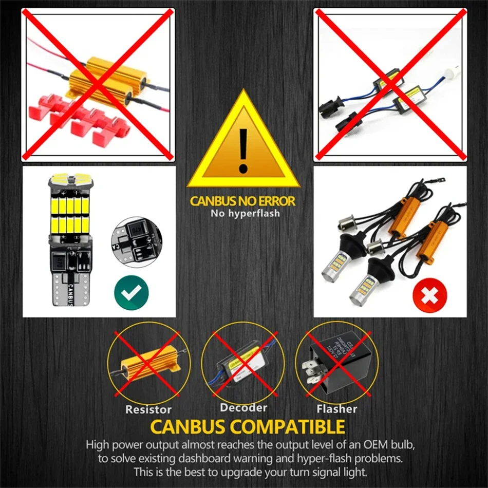 2/6/10/20/30 Pcs T10 W5W Led Canbus 168 194 Car Lights 6000K No Error 26SMD For Car Reverse Interior Accessories Lamps Tail IP67 - Image 3