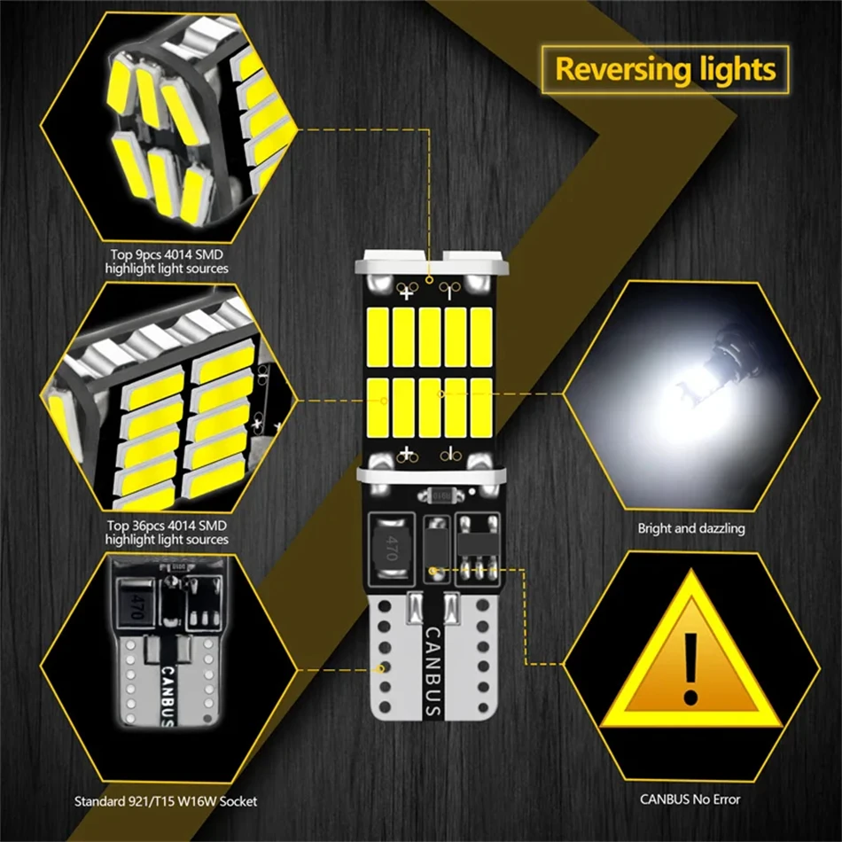 2/6/10/20/30 Pcs T10 W5W Led Canbus 168 194 Car Lights 6000K No Error 26SMD For Car Reverse Interior Accessories Lamps Tail IP67 - Image 5