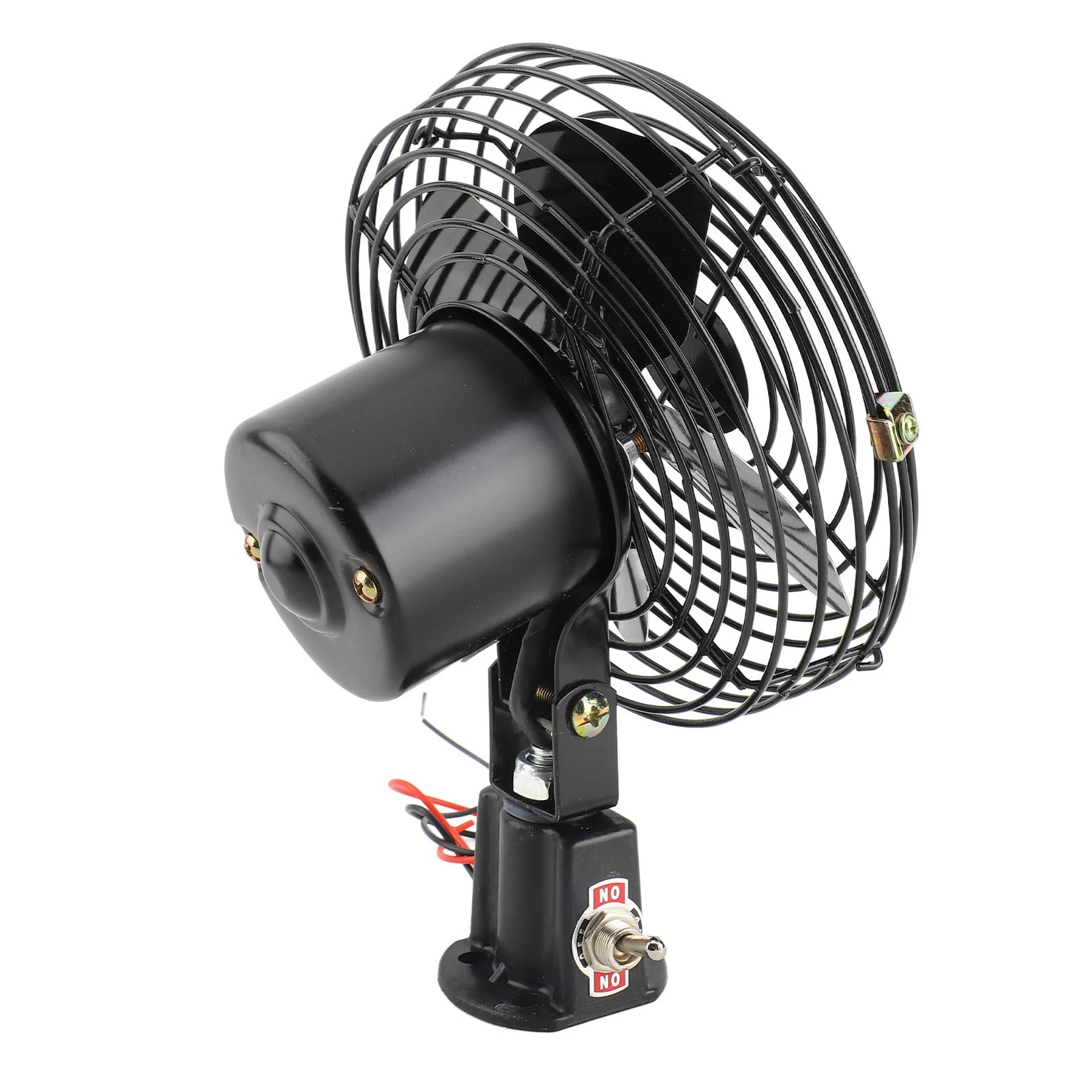 12V RV Cooling Fan Metal Car Fan 12V RV Cooling Fan with 2 Speed Heavy Duty Quiet Metal Car Fan for Truck RV Car Boat Bus - Image 2