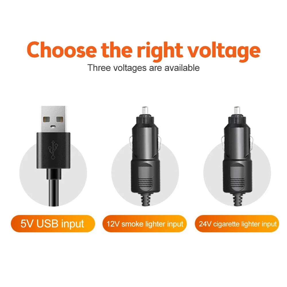 12v Automotive fan Car Fan 24v 360° Adjustable 3 Head Air Fan Low Noise Multifunctional Temporary Parking Card Auto Vehicles fan - Image 5