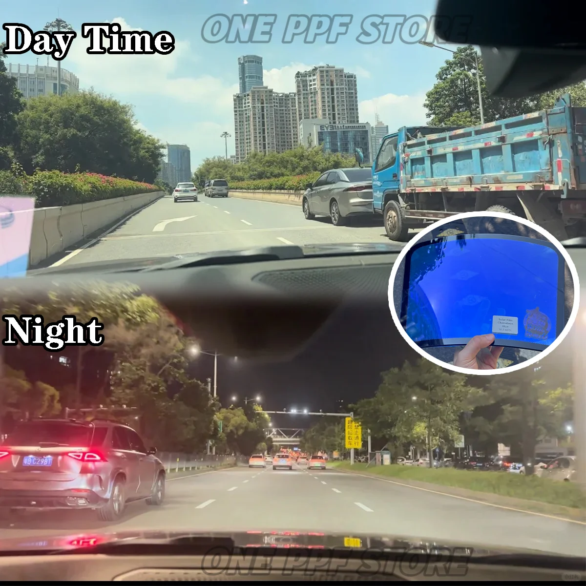 Width50/76/100cm 60% Blue Chameleon Film Car Window Color Chanage Tint Glass Sticker Solar Decorative Protective Foils - Image 3