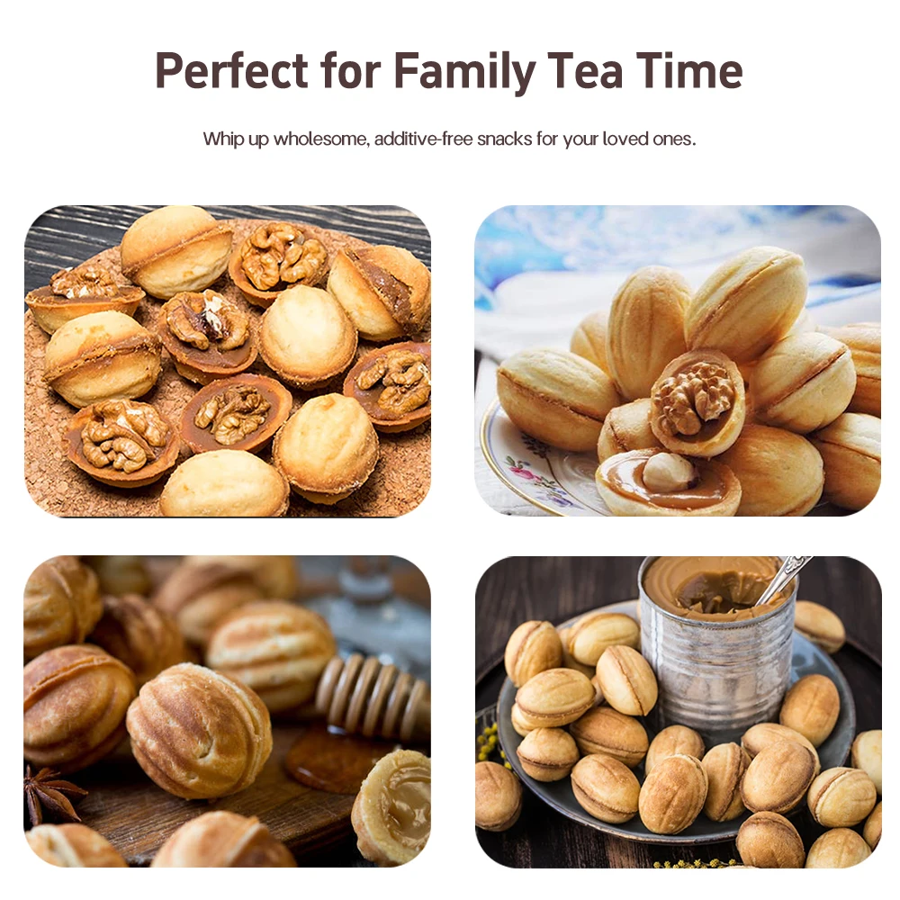 Electric Walnut Cake Waffle Maker With Nuts 12 Holes Cooking Kitchen Biscuits Making for Baking Business Nuts Waffle - Image 2