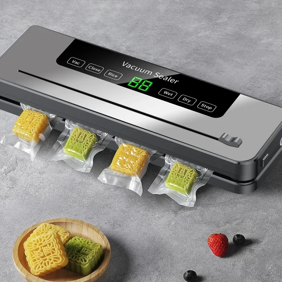 Electric Vacuum Sealer Food Storage Seal Touch Button Dry/Wet Built-in Cutter Kitchen Food Sealing Vacuum packaging machine - Image 4