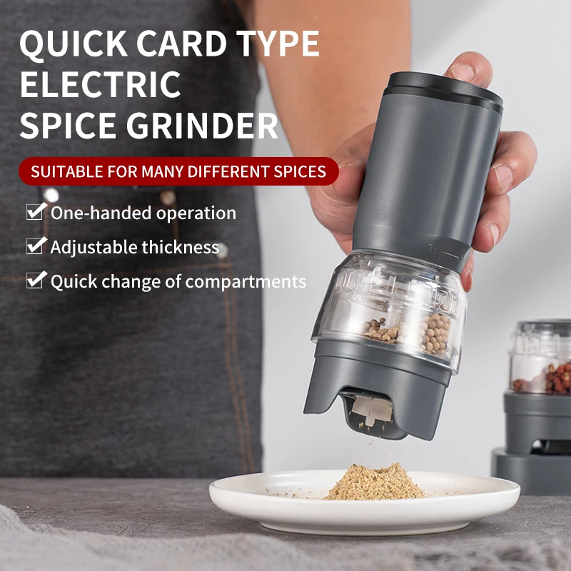 TINSOL multifunctional electric grinder adjustable coarseness, household spice grinder for Sichuan pepper sea salt, and pepper - Image 2