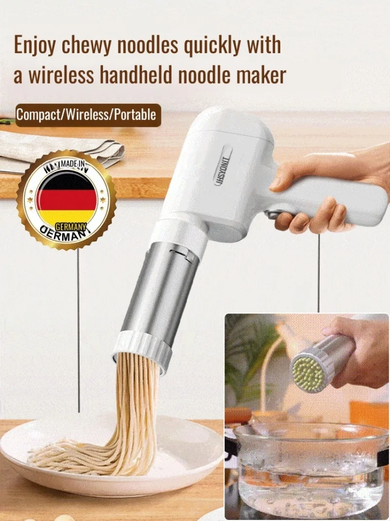 Electric Cordless Noodle Maker Handheld Portable Noodle Press Home Appliances Outdoor Kitchen Home Breakfast Smart Maker - Image 2