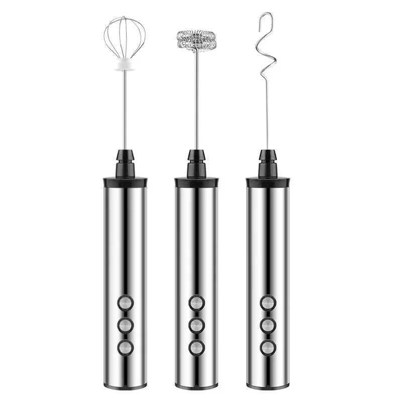 3 In 1 Milk Frothers Electric Handheld Blender With USB Electrical Mini Coffee Maker Whisk Mixer For Coffee Cappuccino Cream - Image 2