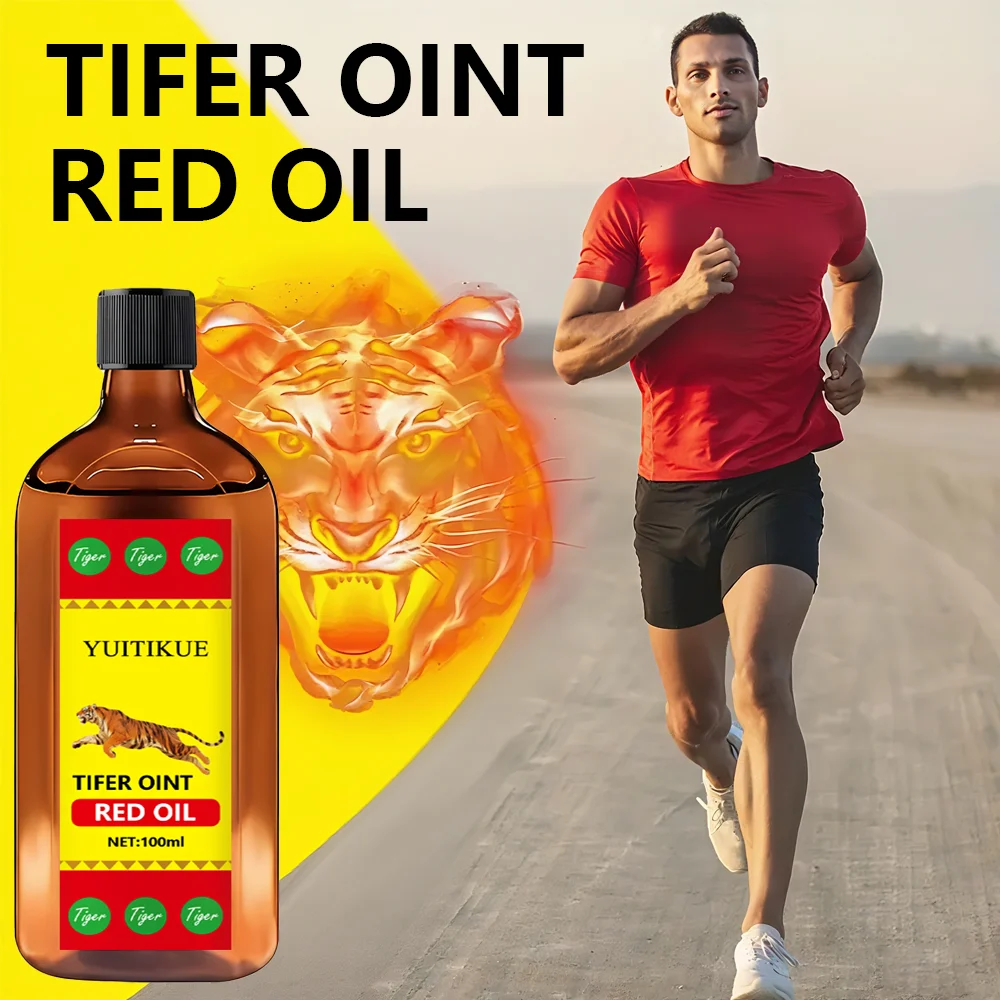 YUITIKUE Tifer Oint Red Oil 100ml - Tiger Formula for Muscle & Joint Massage, Sport & Daily Use, for All - Image 5
