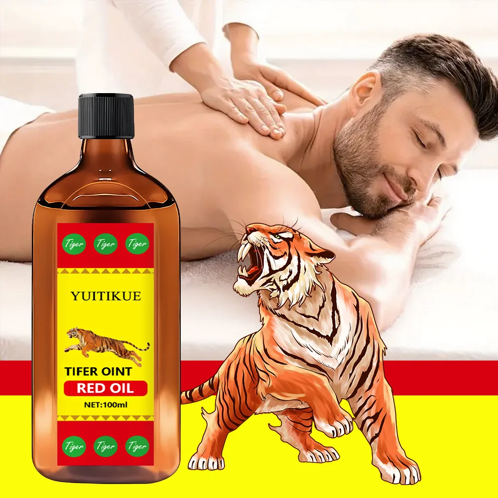 YUITIKUE Tifer Oint Red Oil 100ml - Tiger Formula for Muscle & Joint Massage, Sport & Daily Use, for All - Image 2