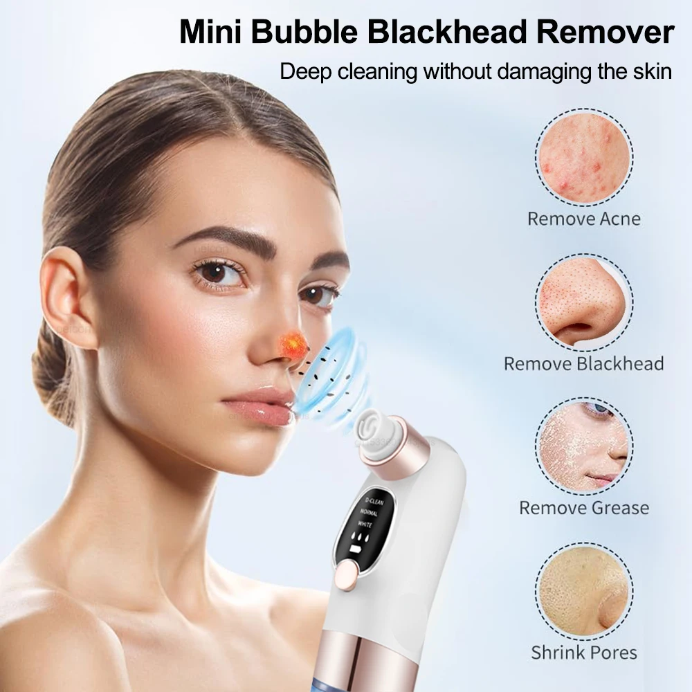 Blackhead Remover Pore Vacuum Cleaner Multifunctional Cleaning Instrument Small Bubble Facial Cleasing Machine Beauty Device - Image 3