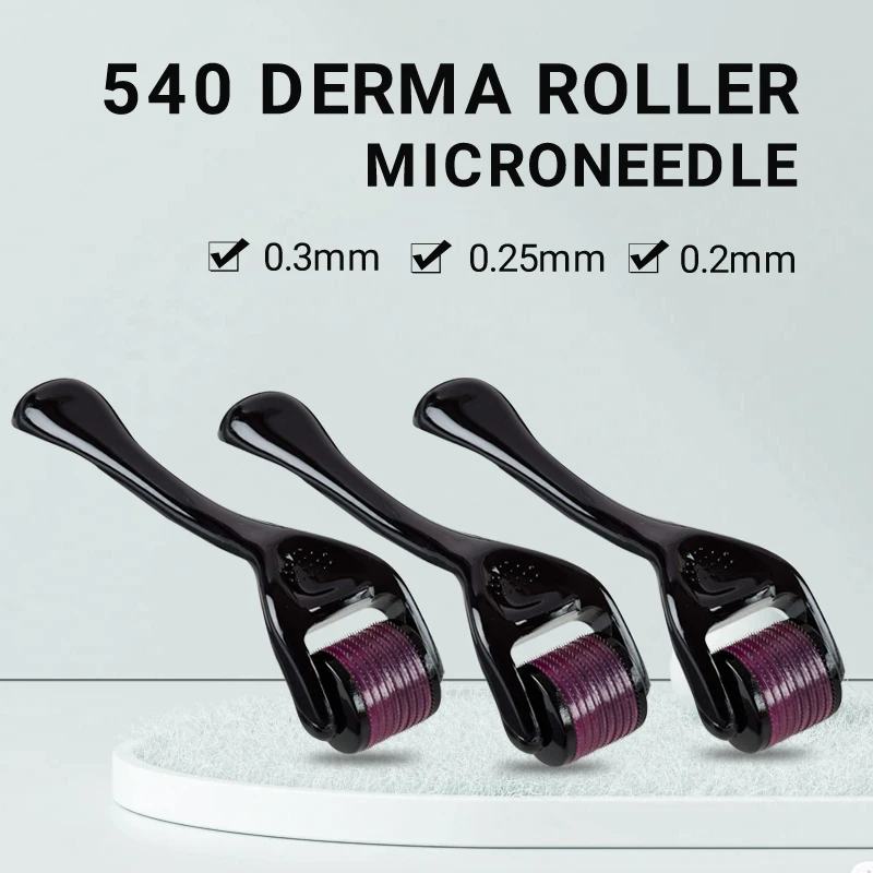 Micro Needling 540 Roller Derma Roller Professional Titanium Dermaroller 0.2/0.25/0.3mm Hair Regrowth Beard Growth Treatment - Image 3