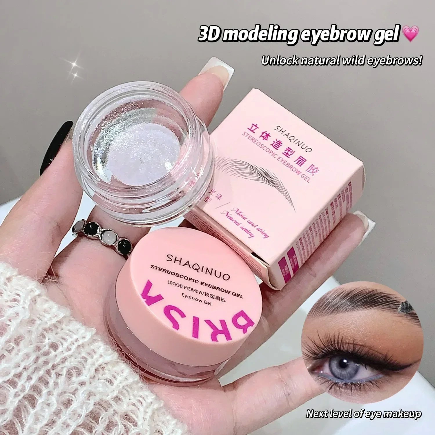 Three-dimensional Eyebrow Shaping Soap Eyebrow Gel Gel Texture Creates Natural Eyebrows Styling - Image 4