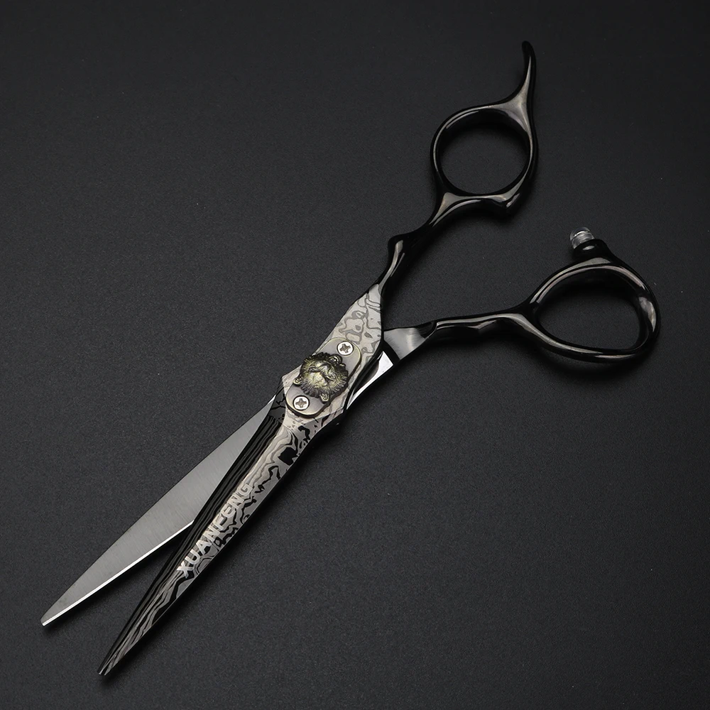 XUANFENG 6 inch Damascus Barber's Scissors Hair Gallery Styling Tools Cutting Scissors and Thinning Scissors Collection - Image 2