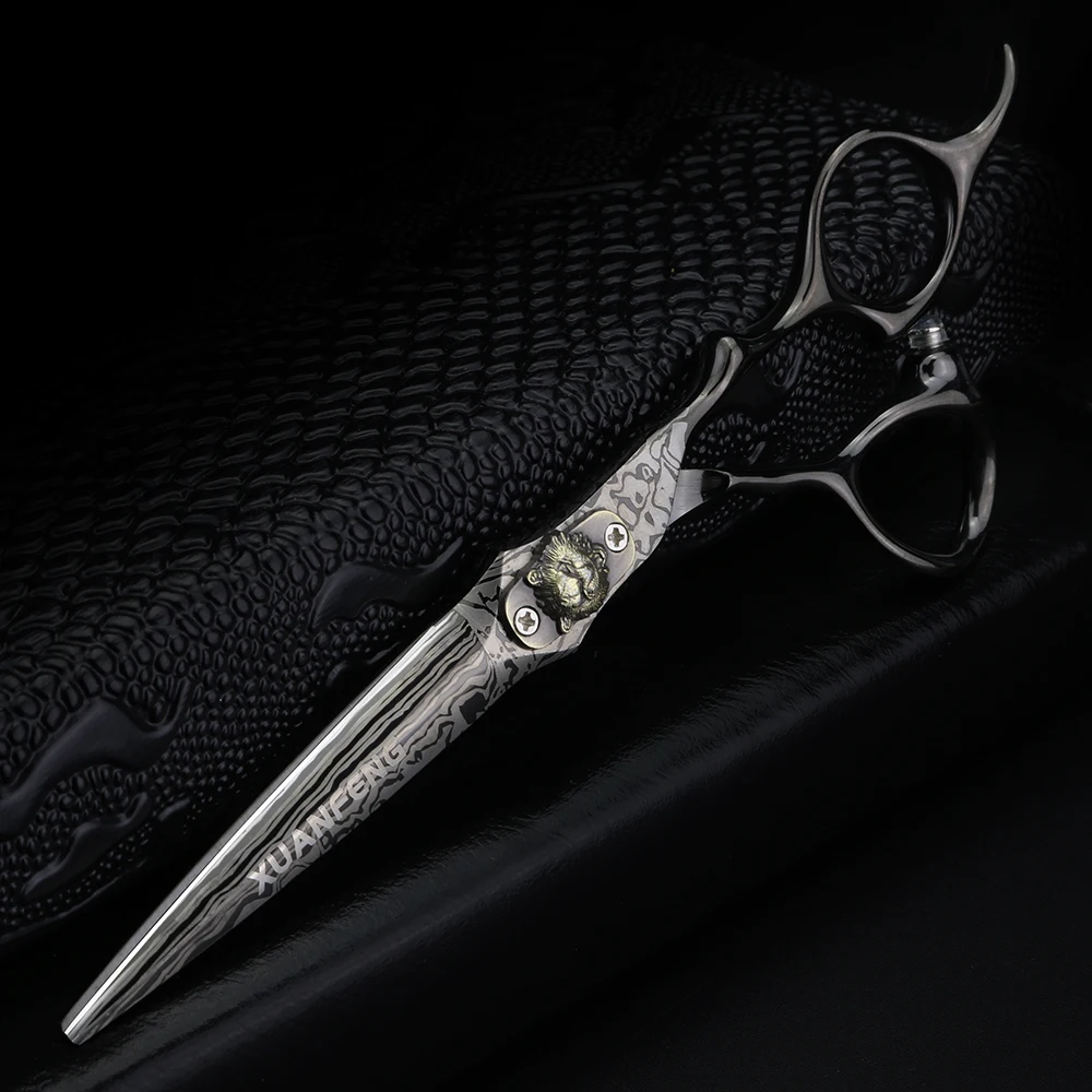 XUANFENG 6 inch Damascus Barber's Scissors Hair Gallery Styling Tools Cutting Scissors and Thinning Scissors Collection - Image 6