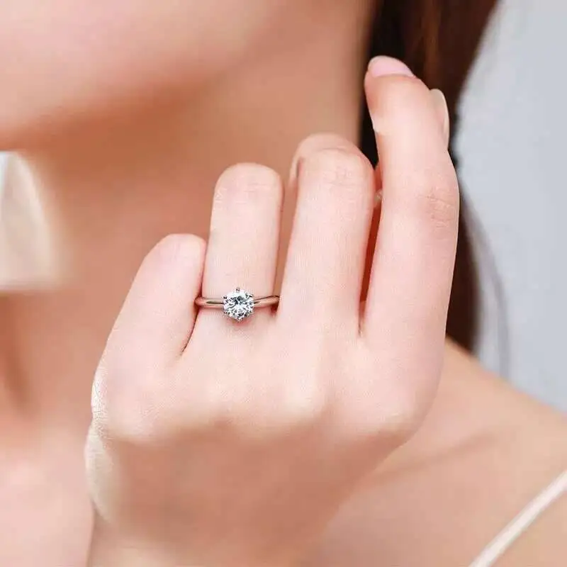 925 Sterling Silver Ring Earring Necklace One Piece Set 2.5CT D Color Moissanit Fine Jewelry Women's Accessories For Party Gift - Image 2