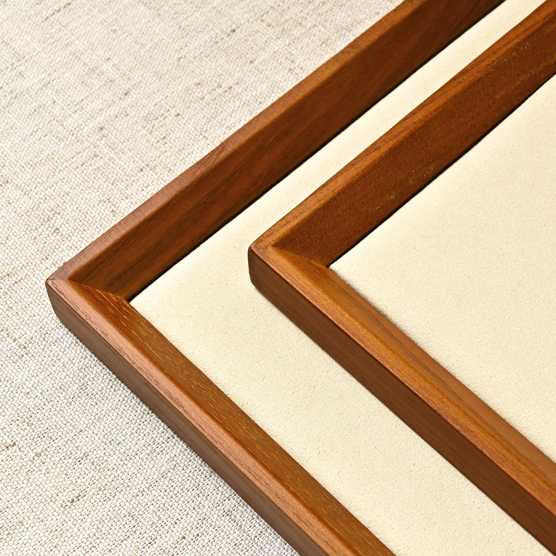 Oirlv Wooden Jewelry Organizer Tray Jewelry Ring Bracelet Necklace Viewing Tray Watch Jewelry Display Tray Jewelry Storage Plate - Image 6