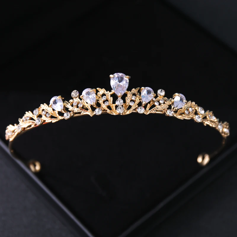 Gold Color Crystal Bridal Tiaras And Crowns Rhinestone Prom Diadem Headband Bridal Wedding Hair Accessories Jewelry Crown Tiara - Image 2