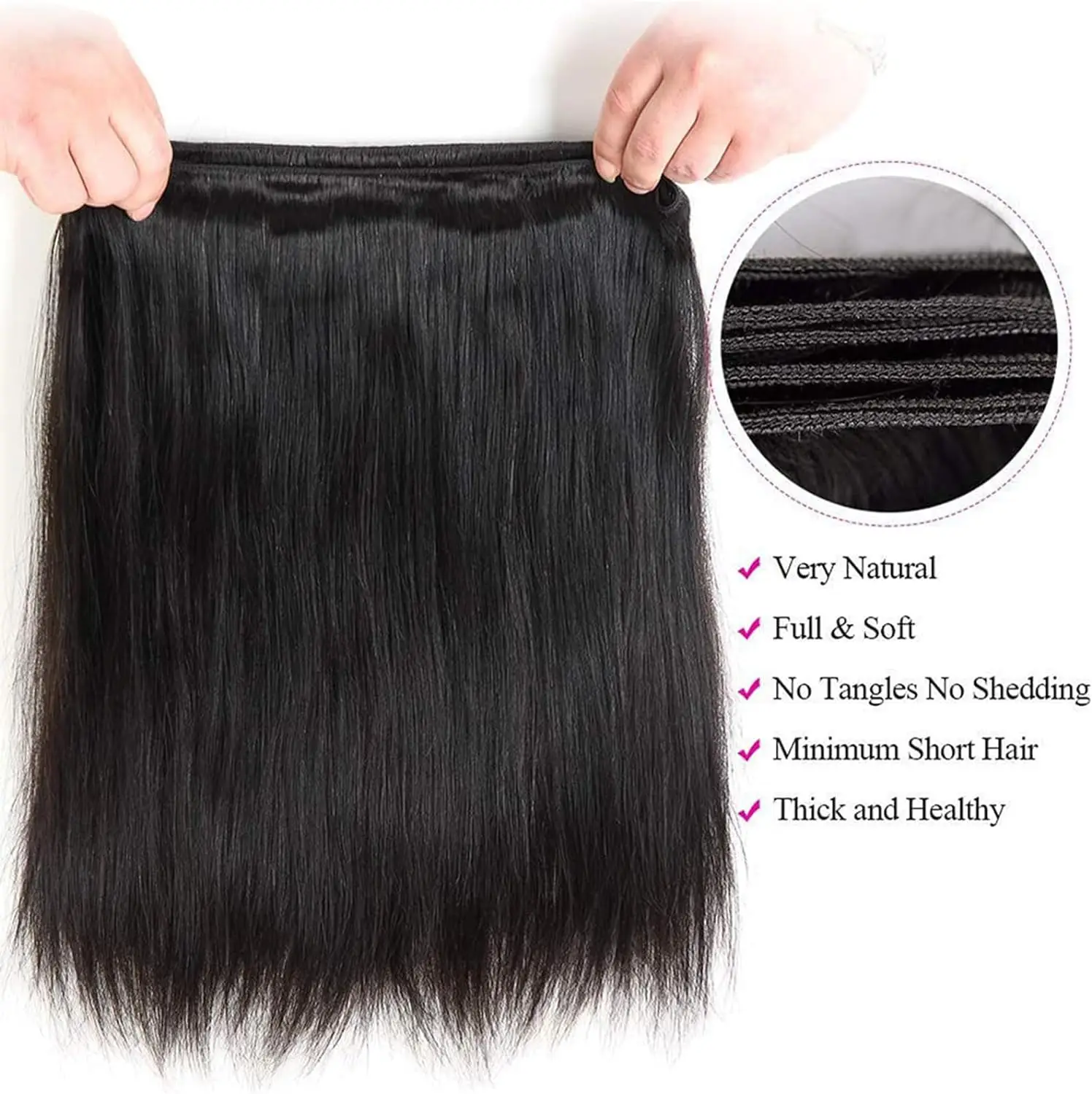 12A 30 Inch Human Hair Bundles Brazilian Hair Weave Bundles Straight Human Hair Bundles 30 Inch Bundles Hair Extensions - Image 5