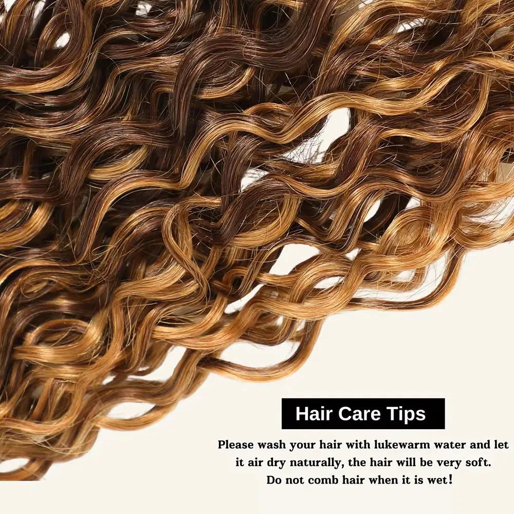 14-30 Inch Water Wave Bundles P4/27 Extension Brazilian Hair Weave Bundles 100% Brazilian Human Hair Wig 180 Density For Women - Image 6
