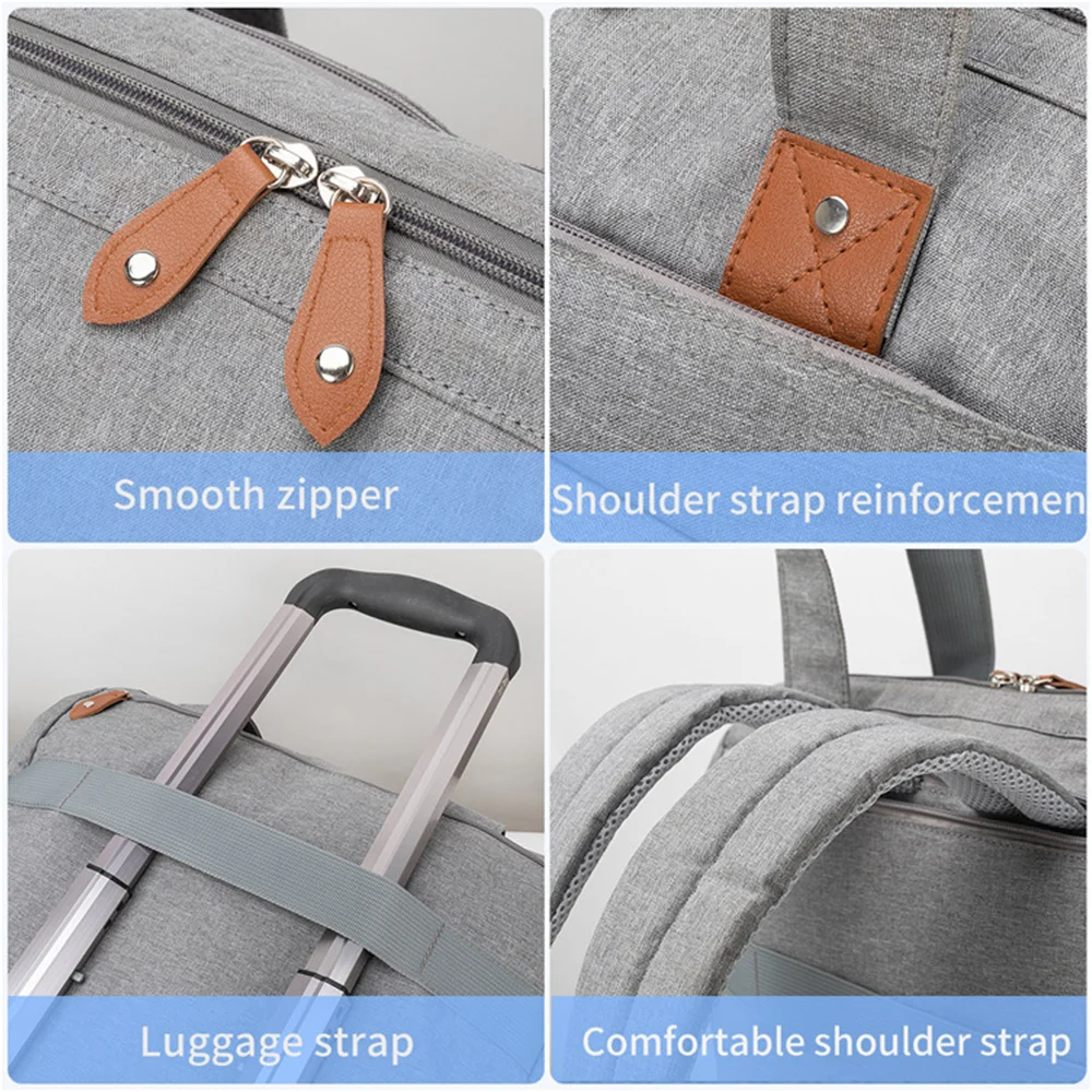 PANGDUBE Large Size Mom Dad Backpack Baby Diaper Bags with Pacifier Bag Nappy Bag for Baby Things Maternity Backpack for Mommy - Image 5