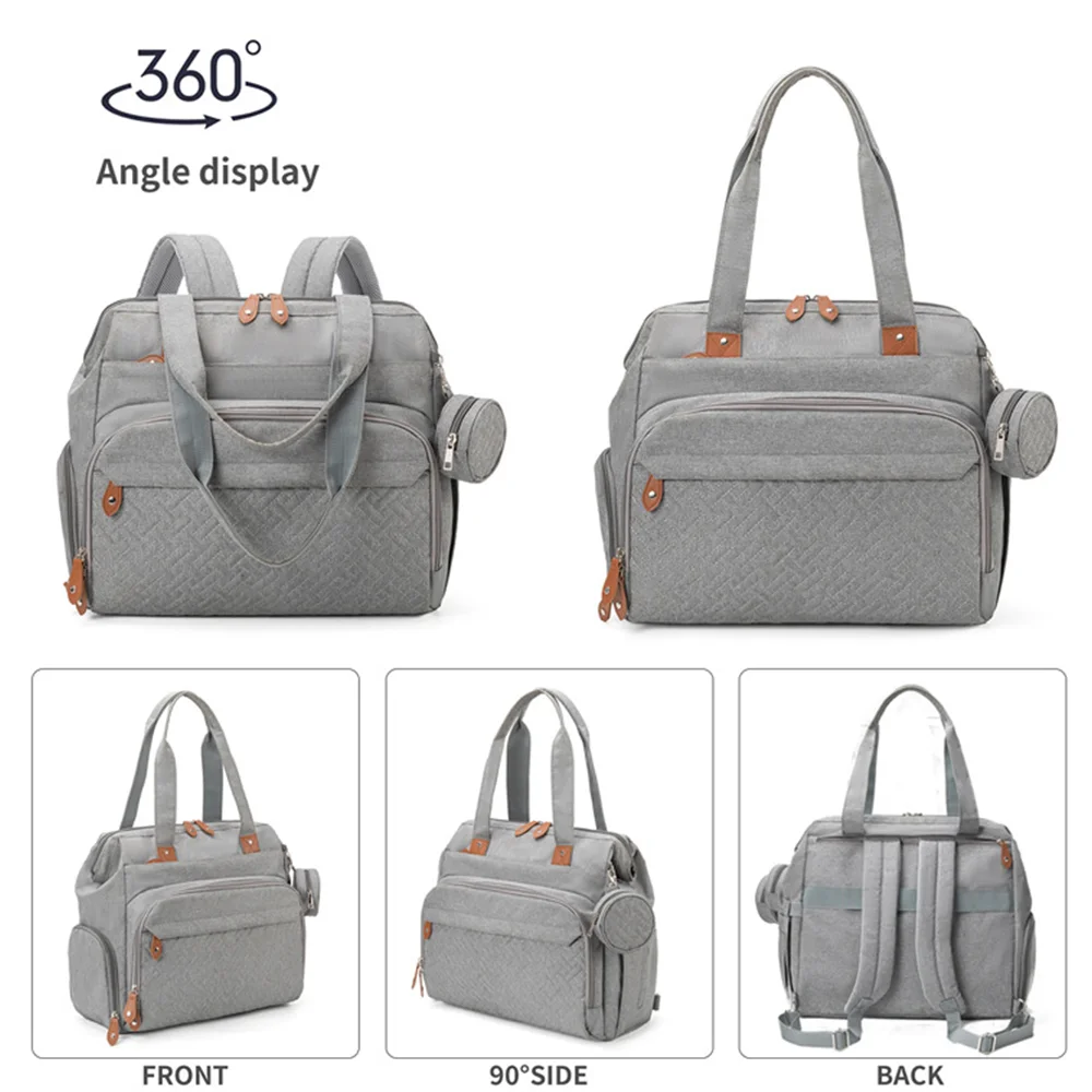 PANGDUBE Large Size Mom Dad Backpack Baby Diaper Bags with Pacifier Bag Nappy Bag for Baby Things Maternity Backpack for Mommy - Image 2