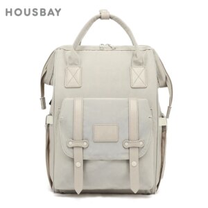 Baby Nappy Bag Mummy Bag Backpack Waterproof Storage Handbag Outdoor Travel Mommy Maternity Bag For Baby Stuff 2 Layer Gray