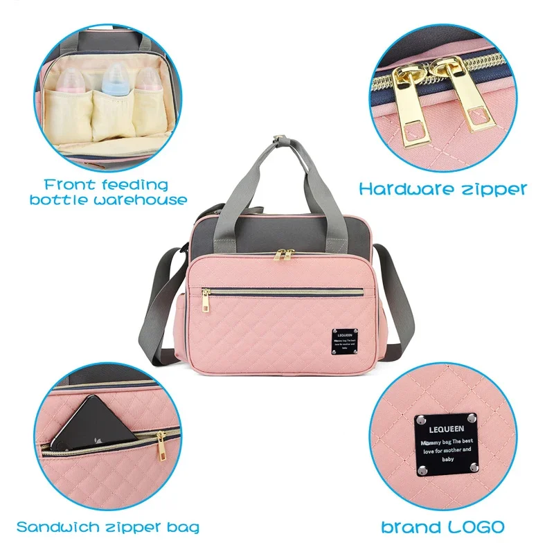 Diaper Bag Large Capacity Messenger Travel Bag New Style Waterproof Multifunctional Maternity Mother Baby Stroller Bags - Image 4